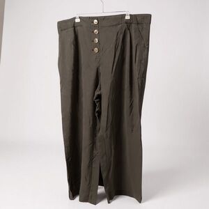 LOFT Olive Wide Leg Pants